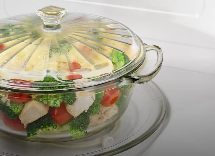 The inside of an Amana® microwave. The inside of an Amana® microwave.