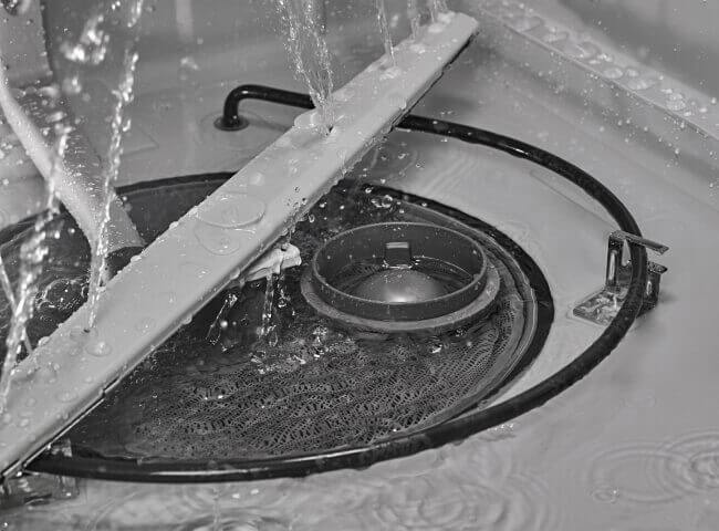 Bottom interior of Amana® dishwasher