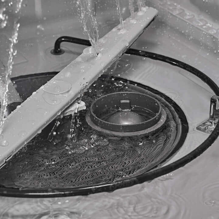Bottom interior of Amana® dishwasher