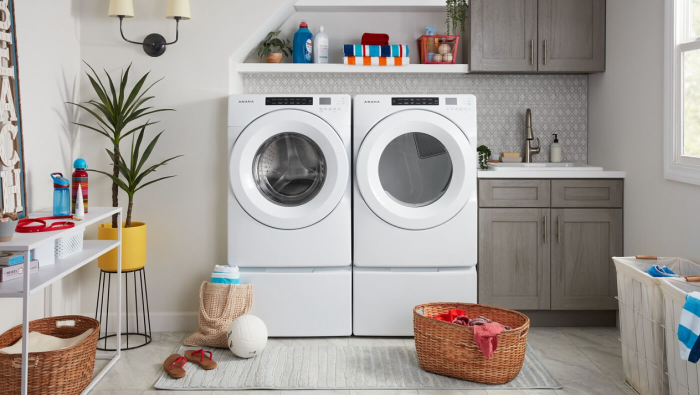 Front load washer and dryer