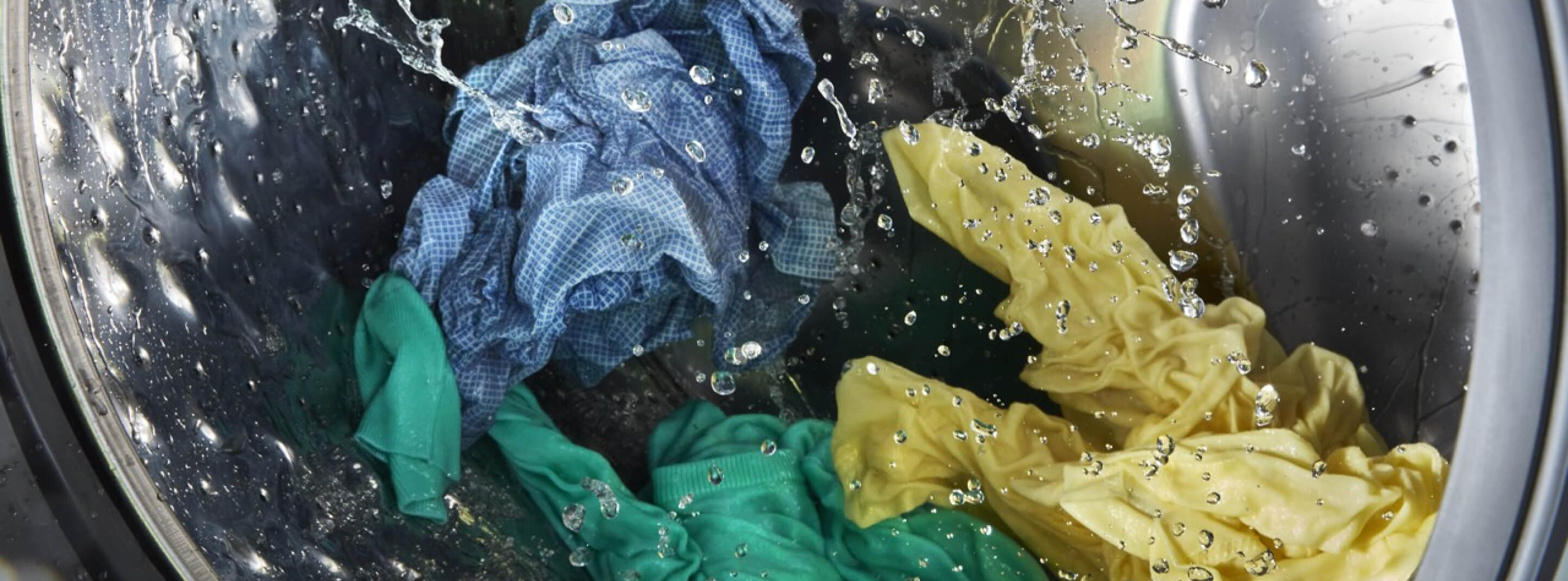 Clothing in a washing machine