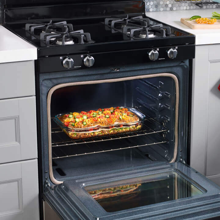 Food in Amana® range oven
