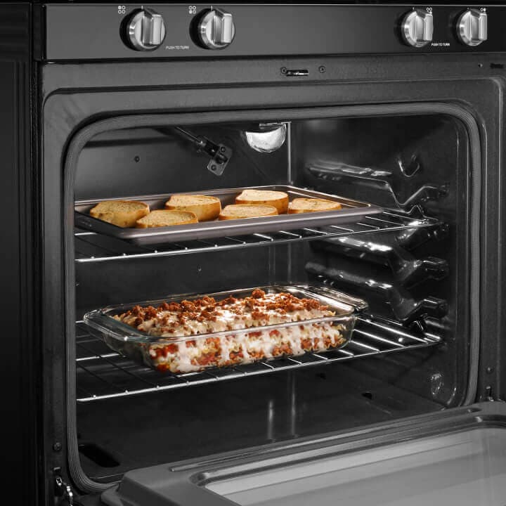 Food in Amana® range oven