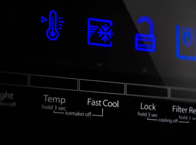 Refrigerator control panel