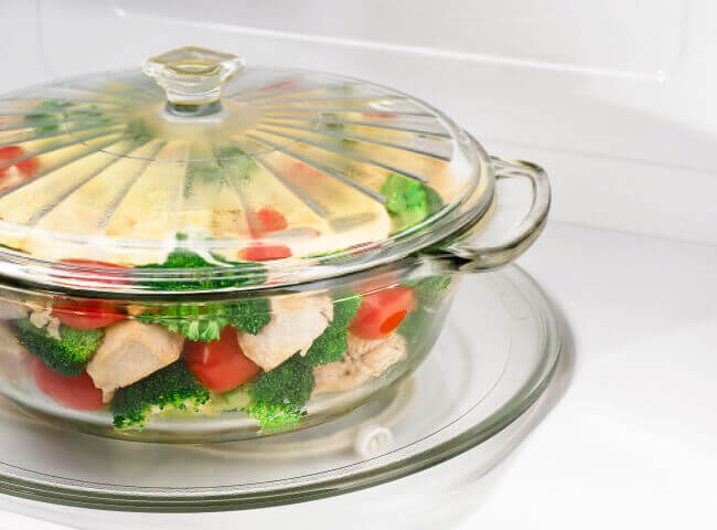 Bowl of vegetables in Amana® microwave