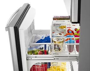 Amana fridge clearance bottom freezer