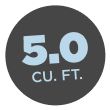 5.0 CU. FT.