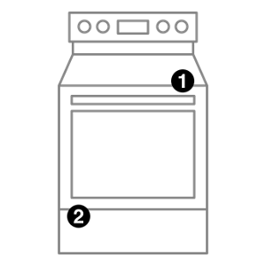 A range with numbers indicating model number placement