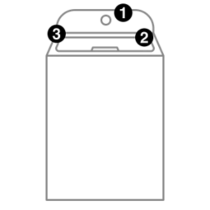 A washer with numbers indicating model number placement
