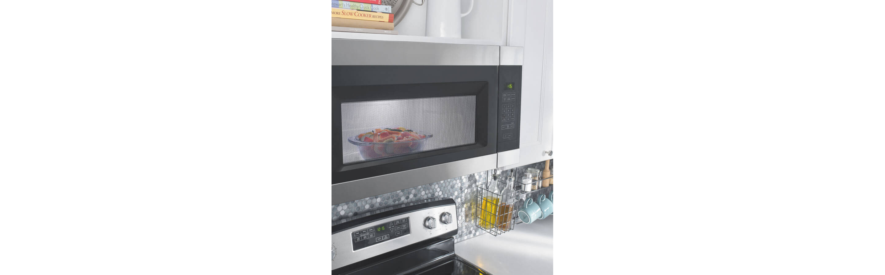 Food cooking in Amana® microwave