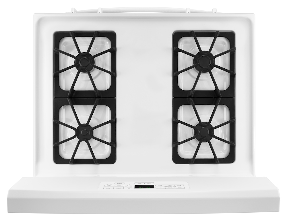 30-inch Gas Range with Self-Clean Option White AGR6603SFW | Amana
